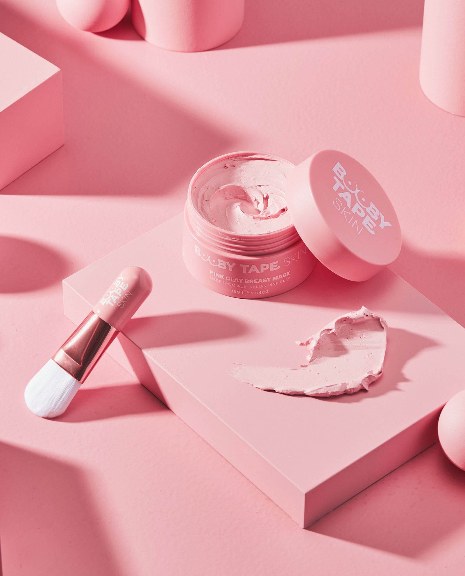Mascarilla de arcilla rosa para el pecho